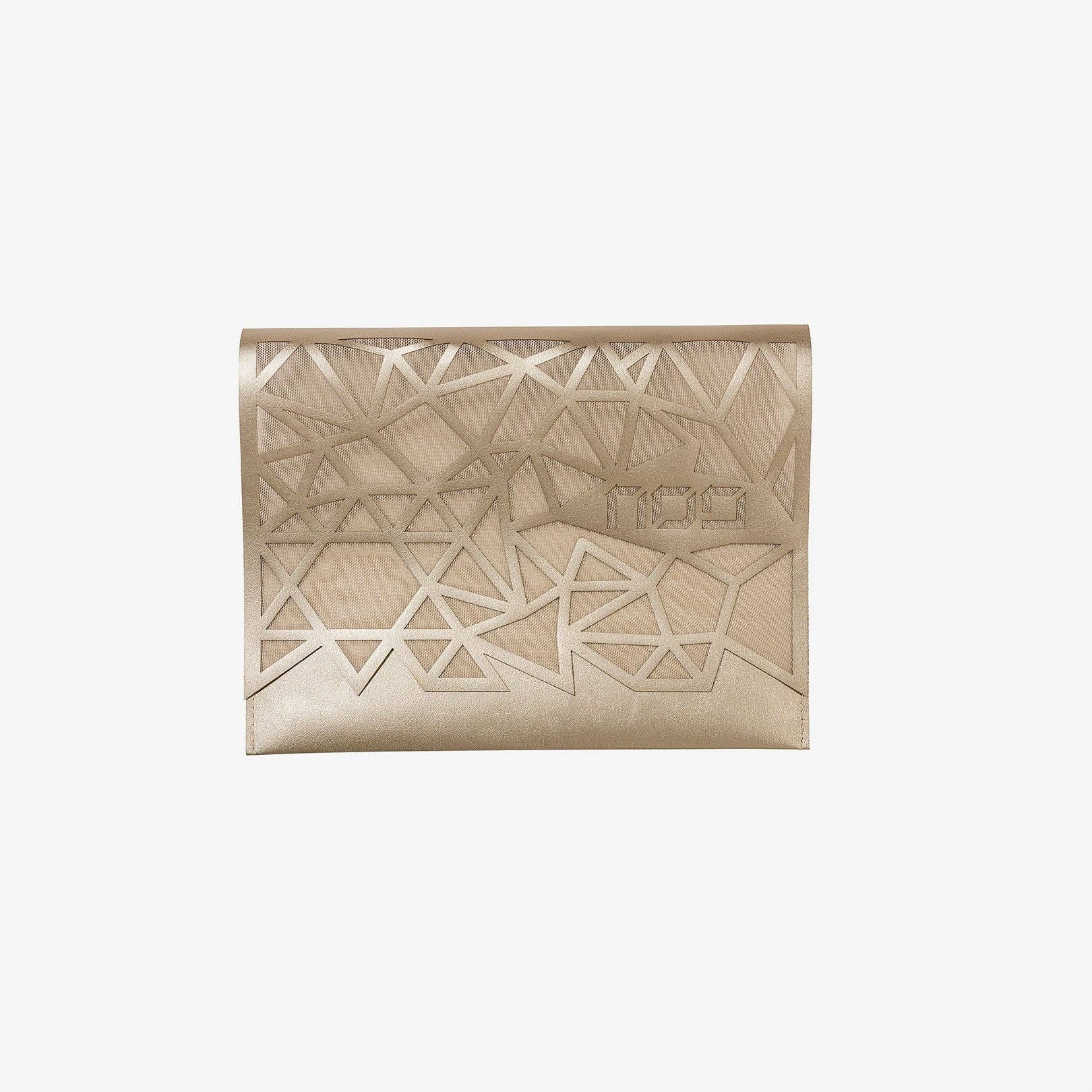 Geometric Afikoman Bag Champagne