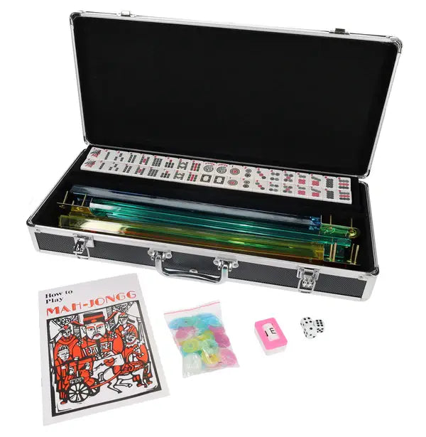 American style mahjong set in briefcase