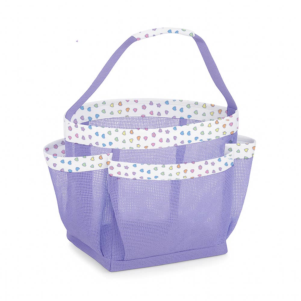 Purple Rainbow Mesh Shower Caddy