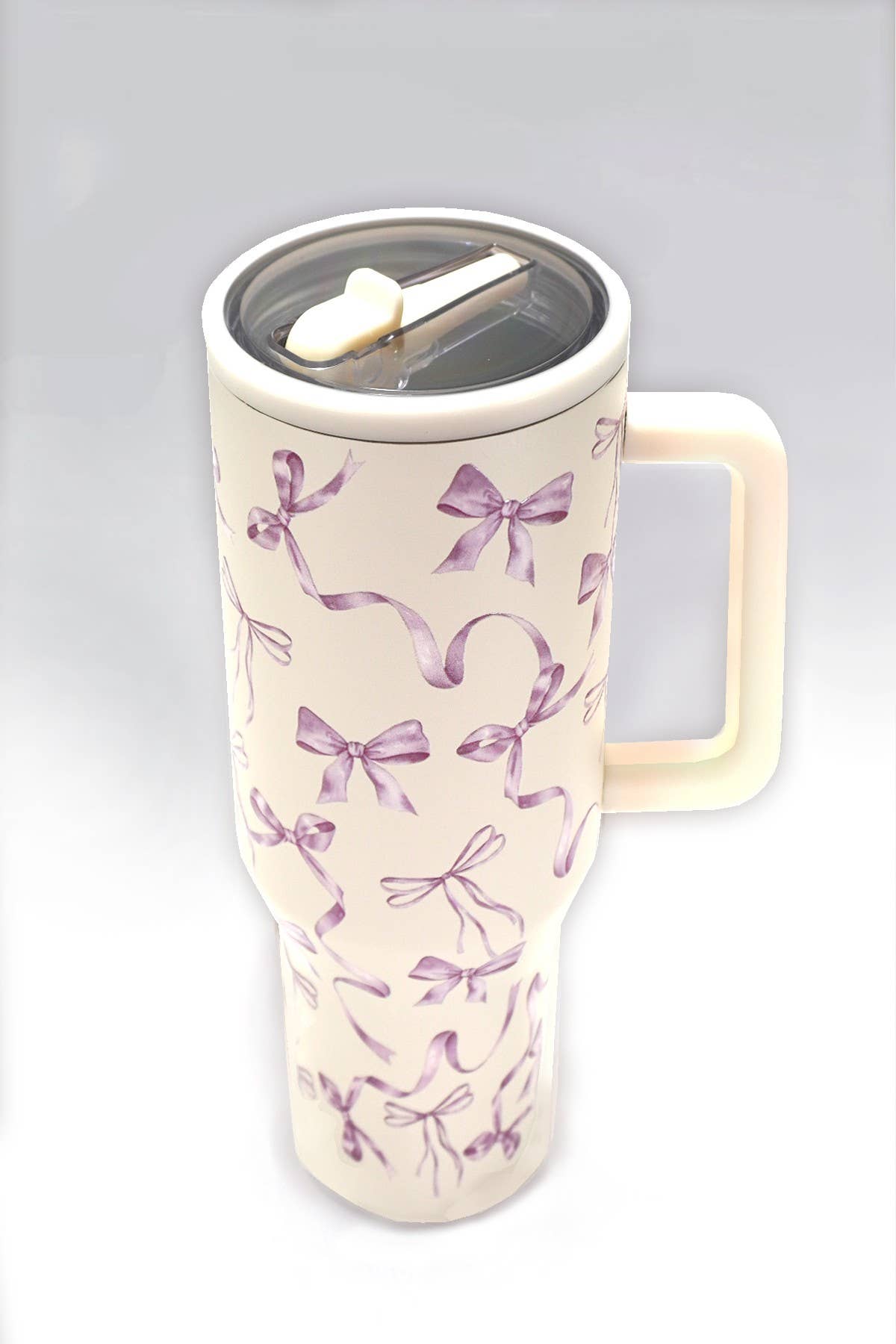 BOW CREAM STAINLESS STEEL TUMBLER