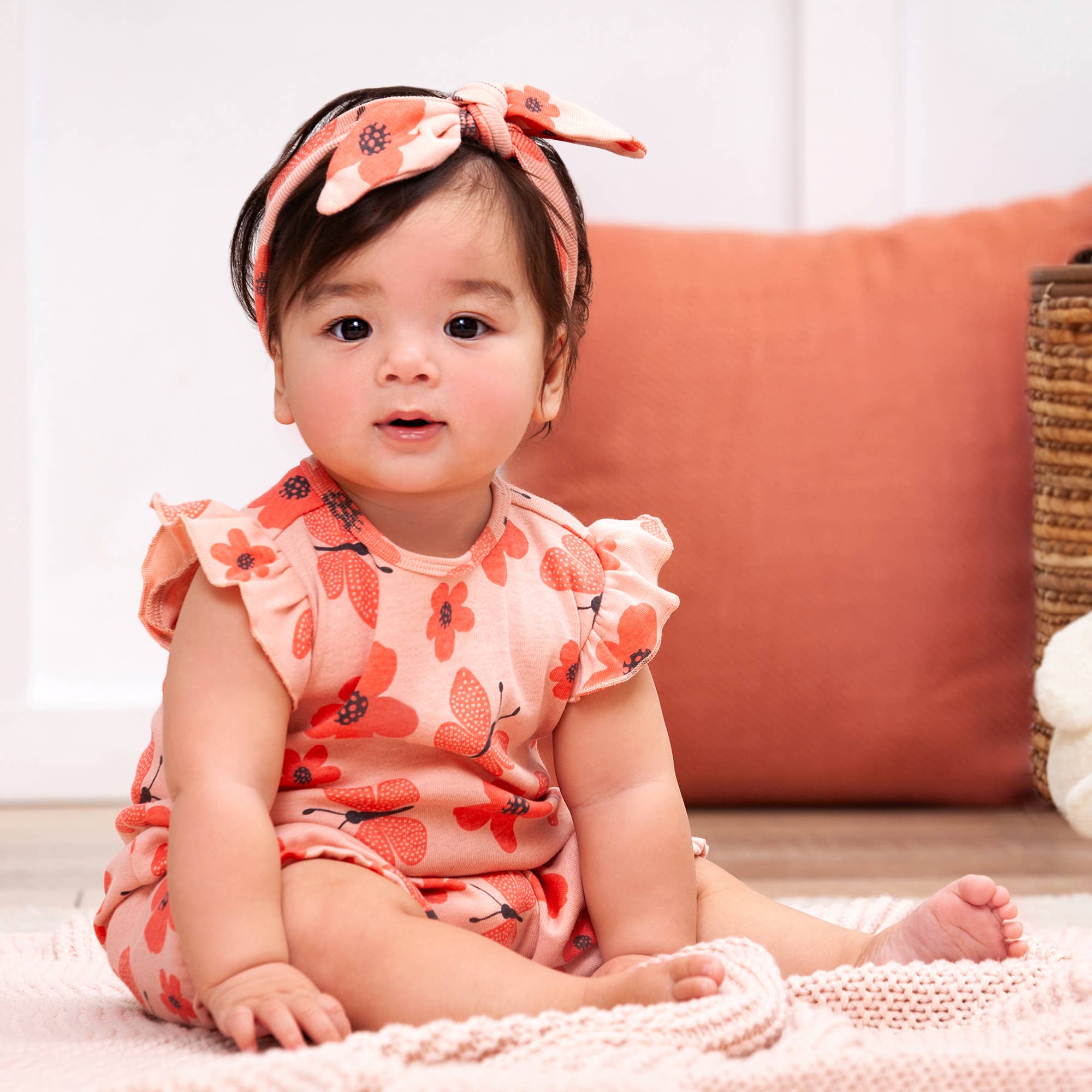 Butterfly flower Cotton Romper