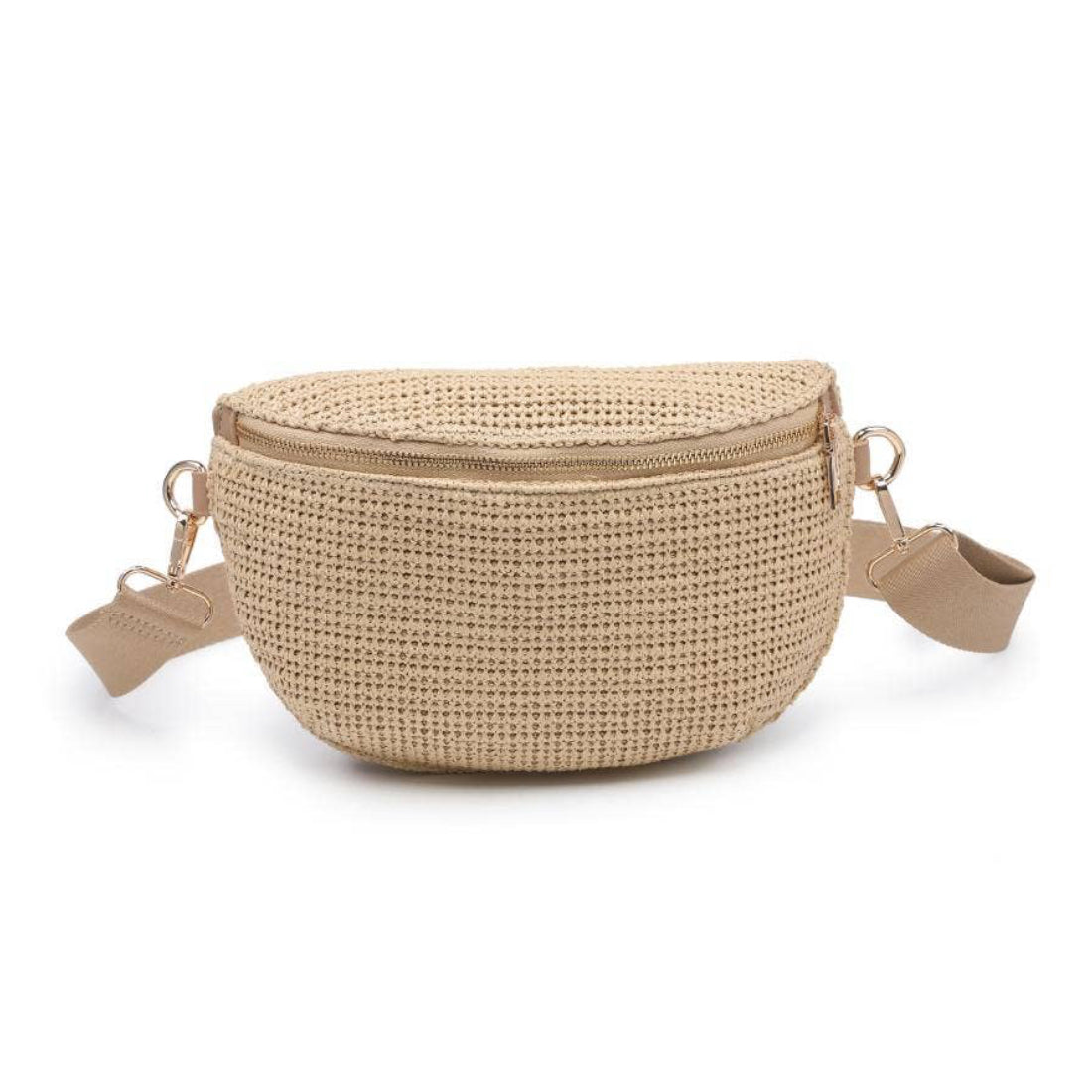 Large woven Checker Belt Bag