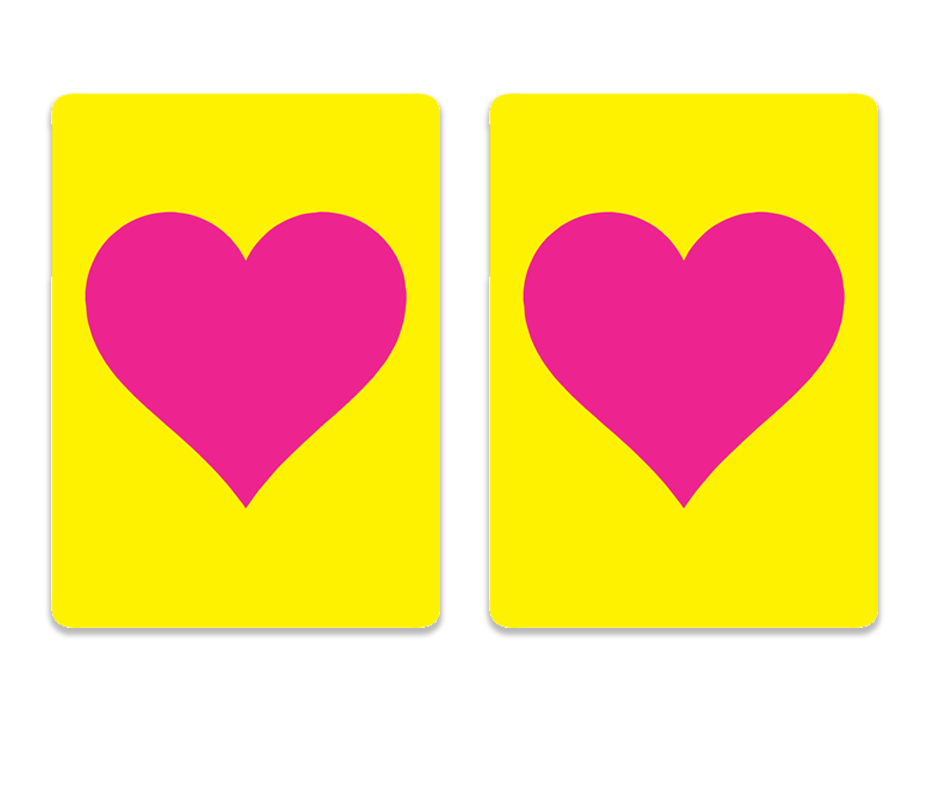 2 deck cards -Heart Design