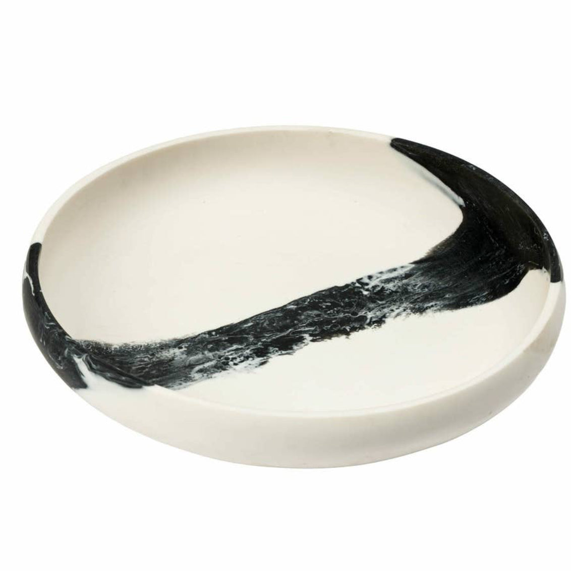 Lucente Black & White Matte Salad Bowl