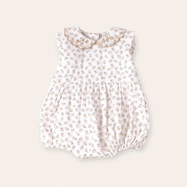 Barboteuse à imprimé floral pour bébé Olivia (mousseline biologique)