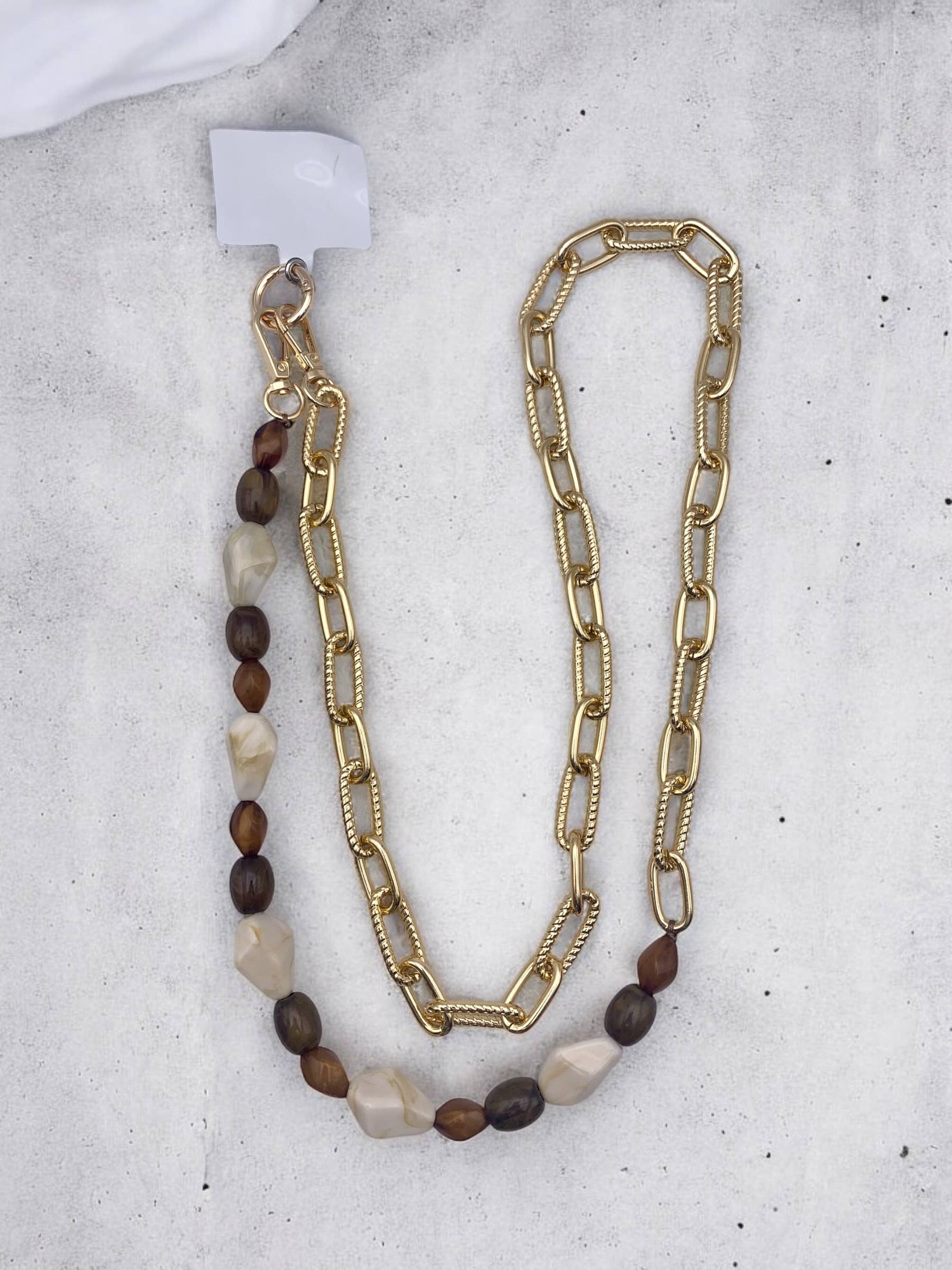 long phone chain-beige