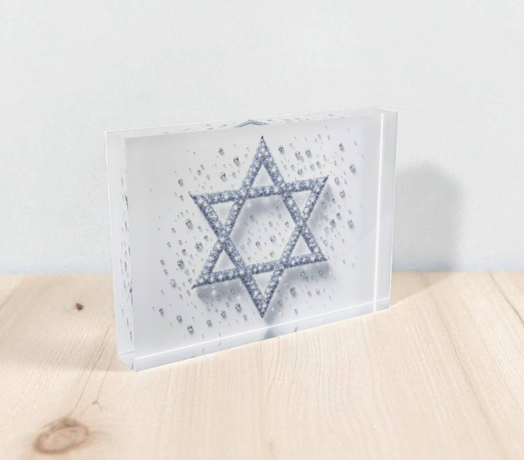 Diamond Star Of David Crystal Block