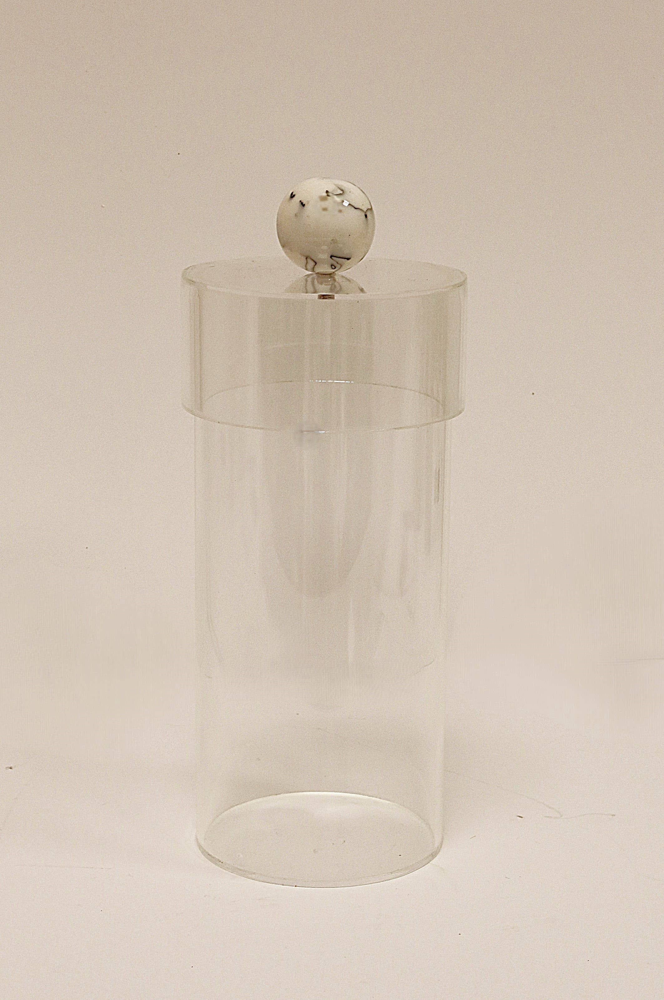 Acrylic Canister with marble Ball Knob