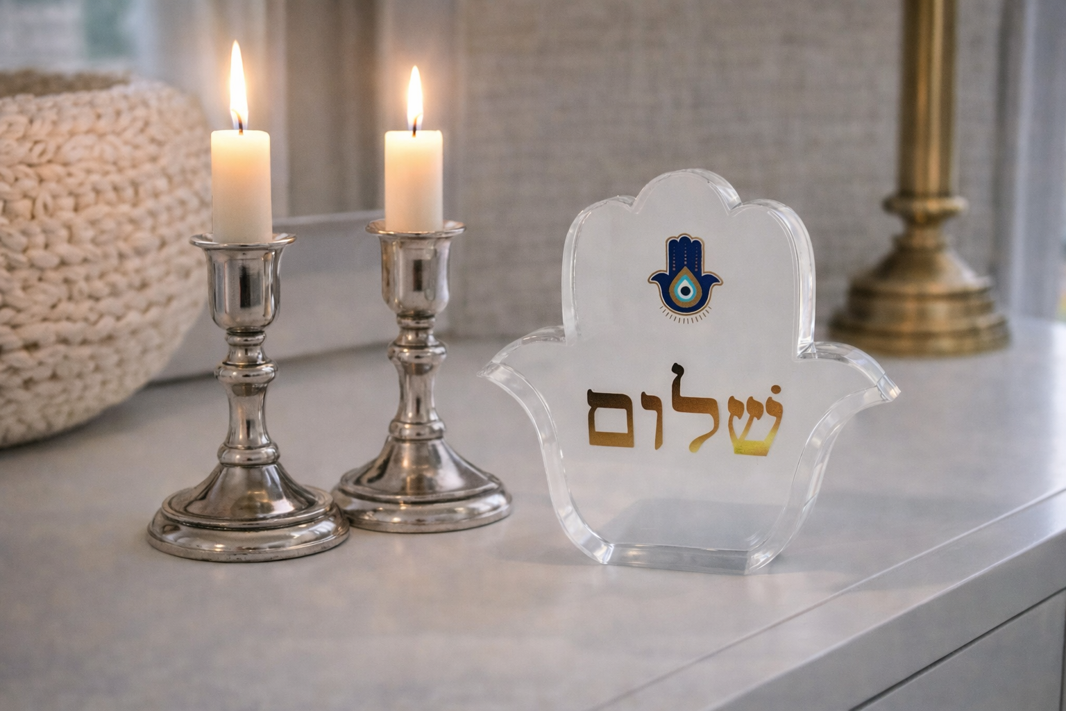 Acrylic Decor, Hamsa Shalom