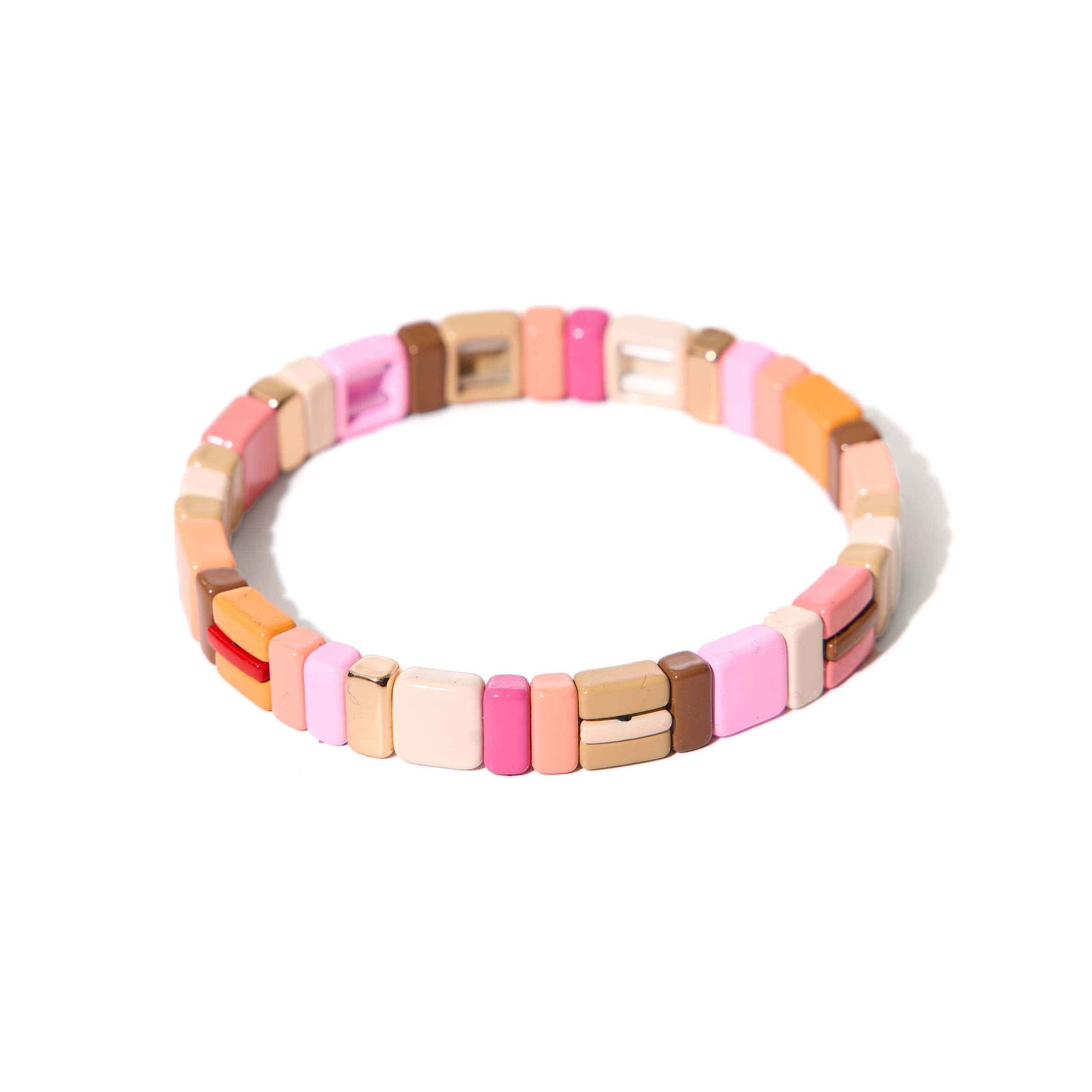 Patchwork tile peachy Bracelet