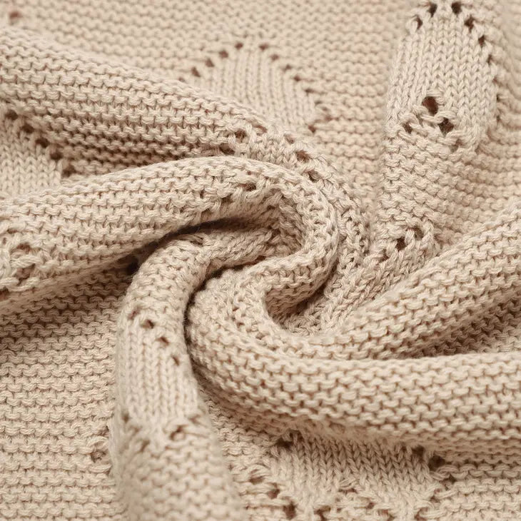 Blanket - Taupe Hearts