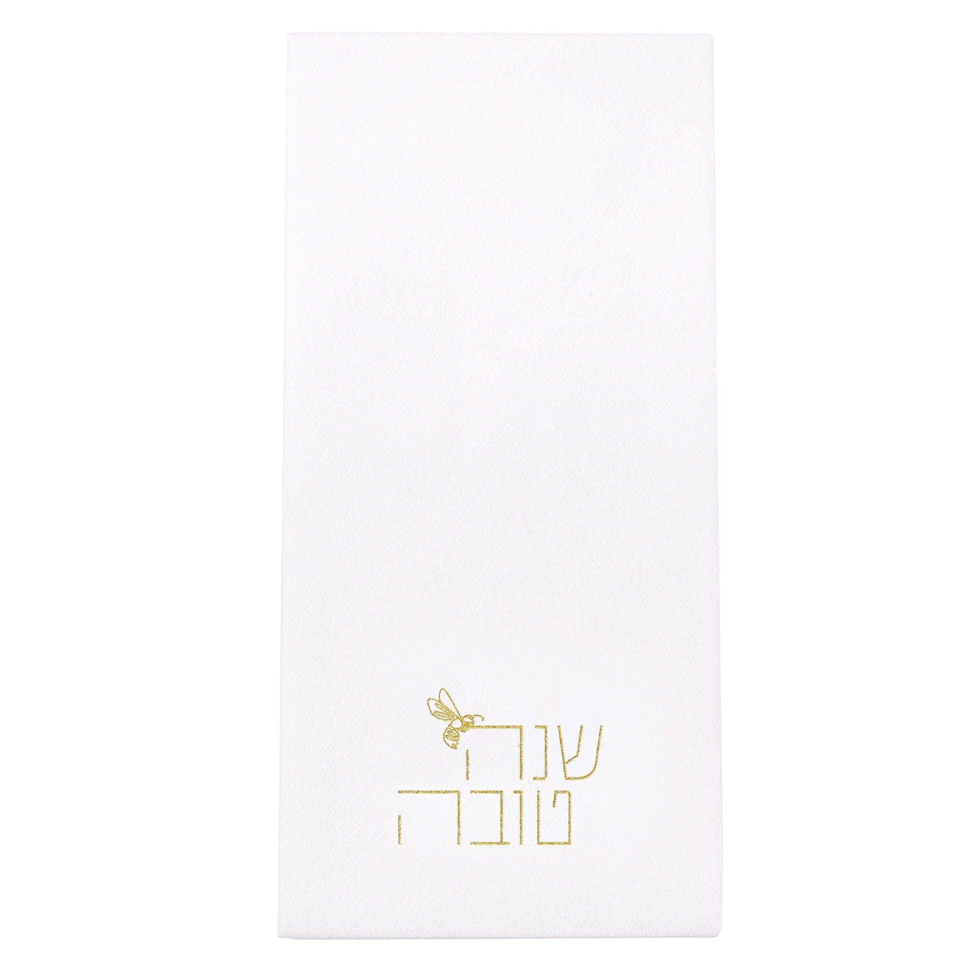 Rosh Hashana Guest Towelettes - gold