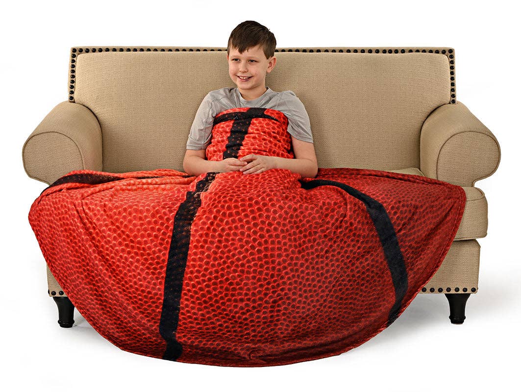 Plush Basketball Round Blanket