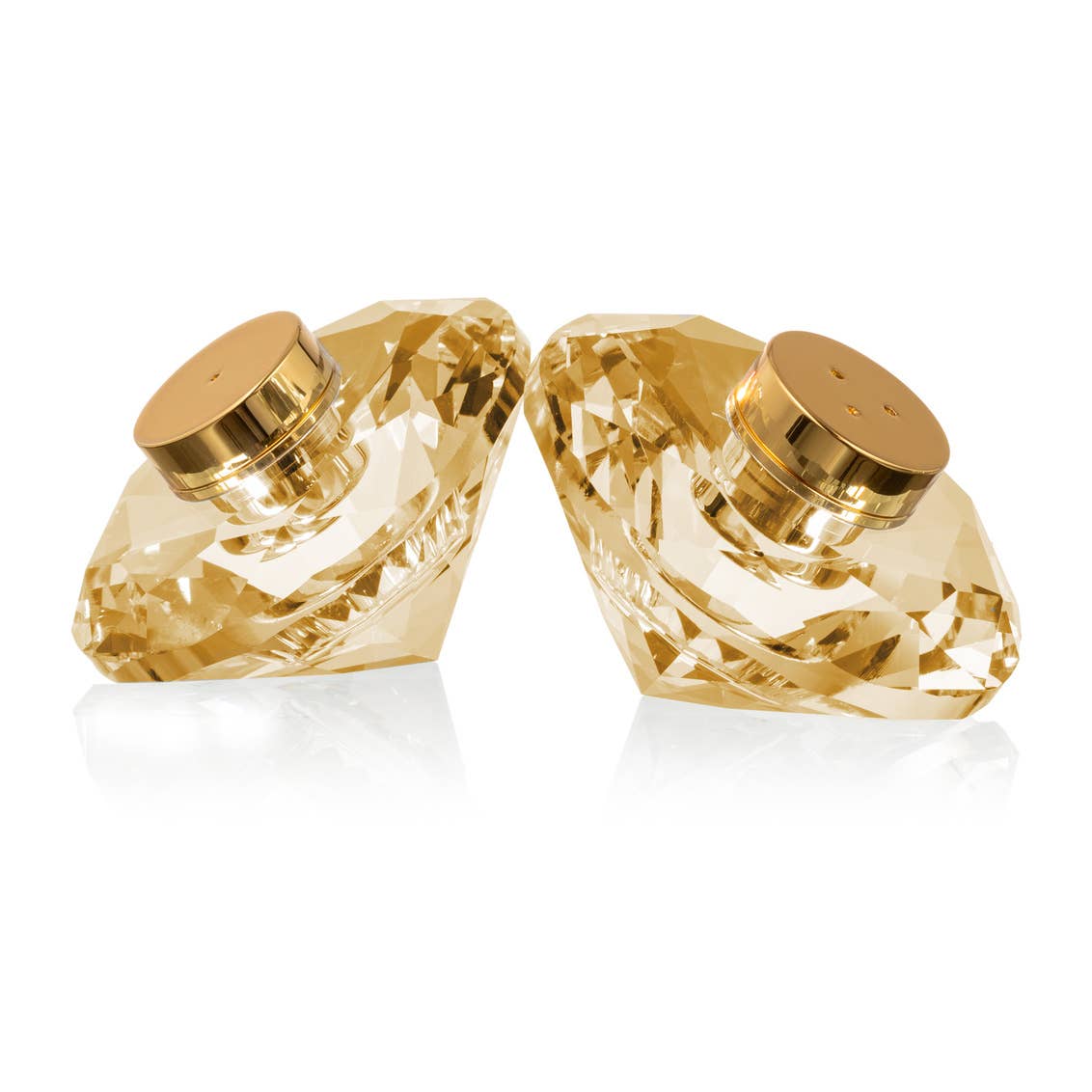 Amber and Gold Salt and Pepper Set