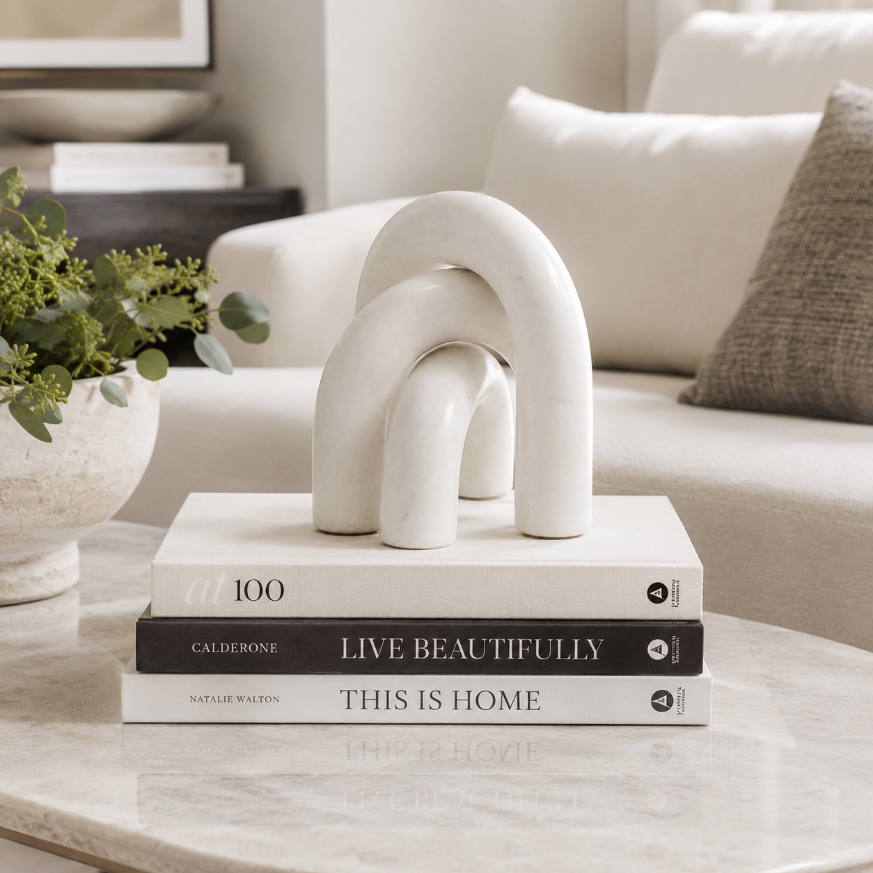 White Marble Arches - Set of 3
