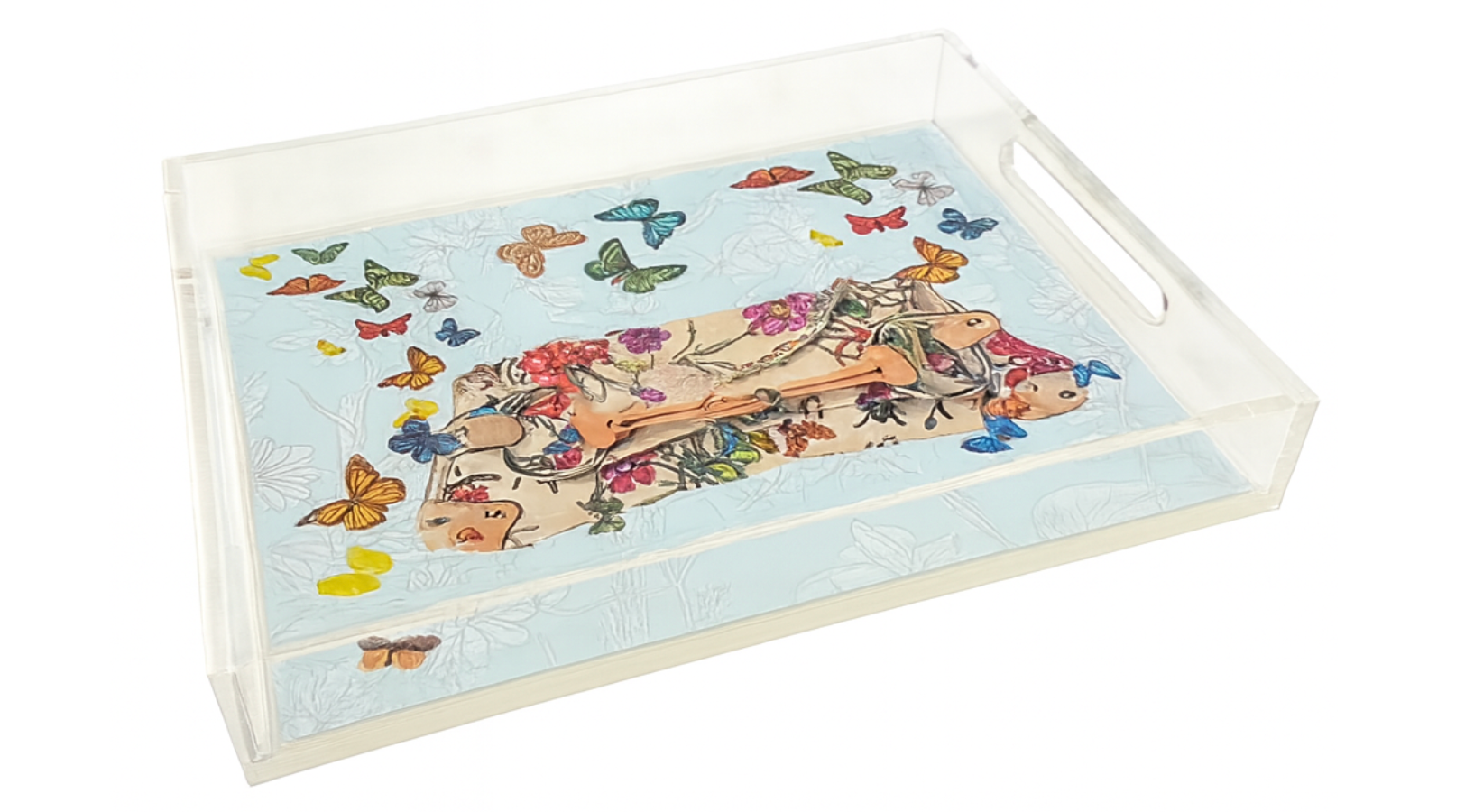 Clutch Bag Print acrylic tray