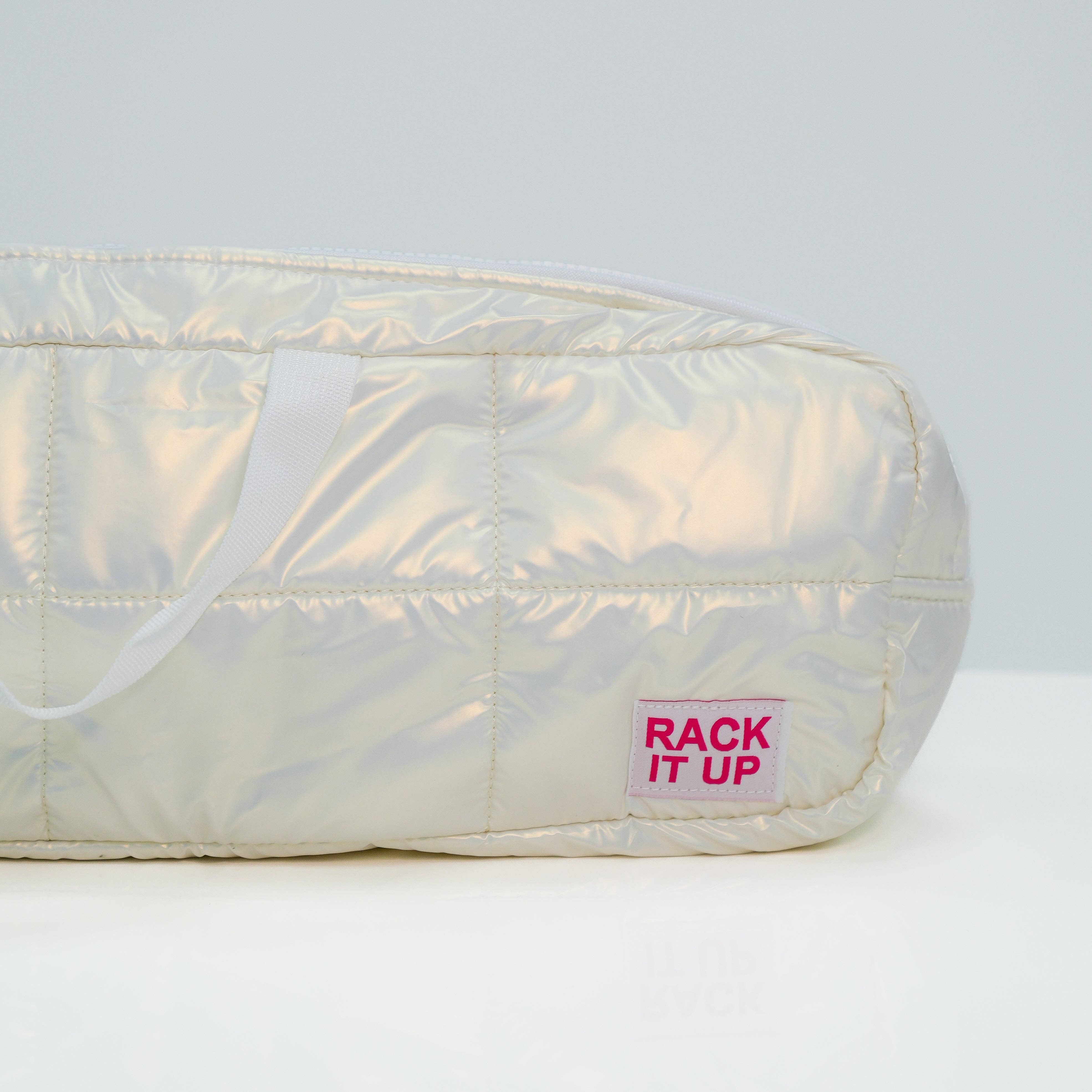 Canasta / mahjong Metallic White Bag