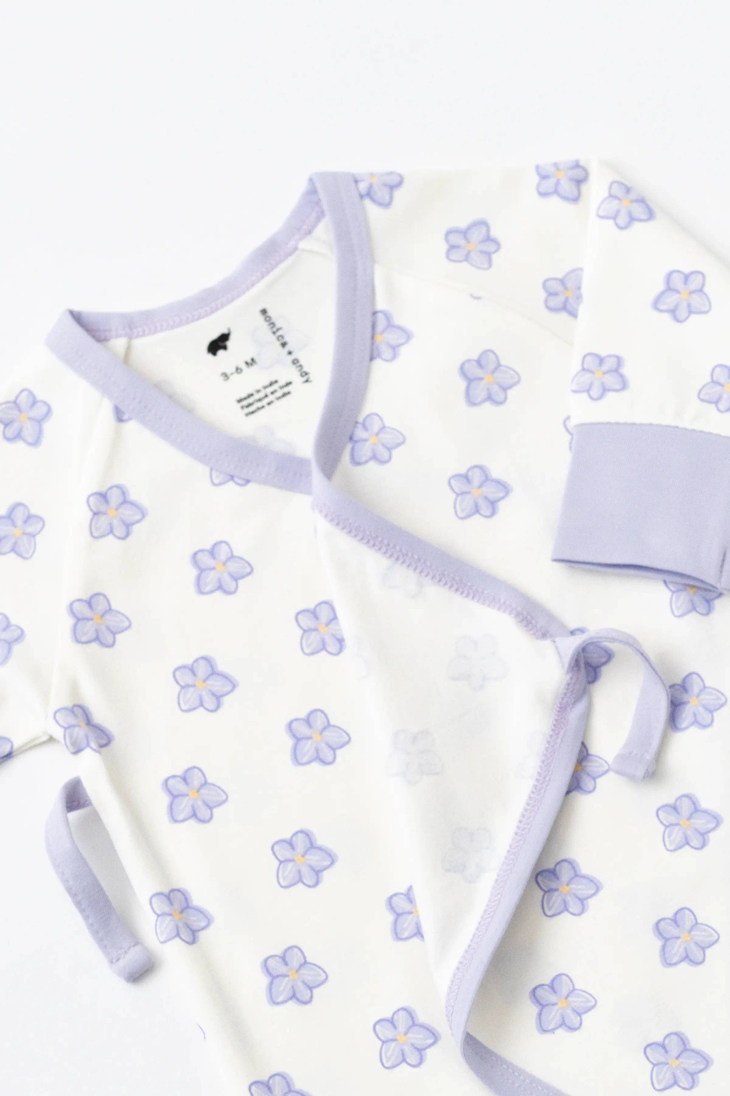 Kimono Tie One-Piece Sweet Violets