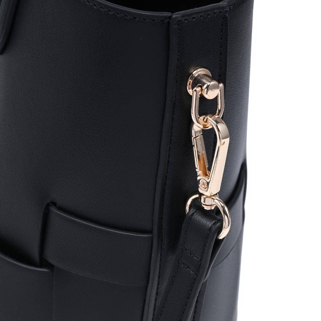 Woven-panel Tote - black