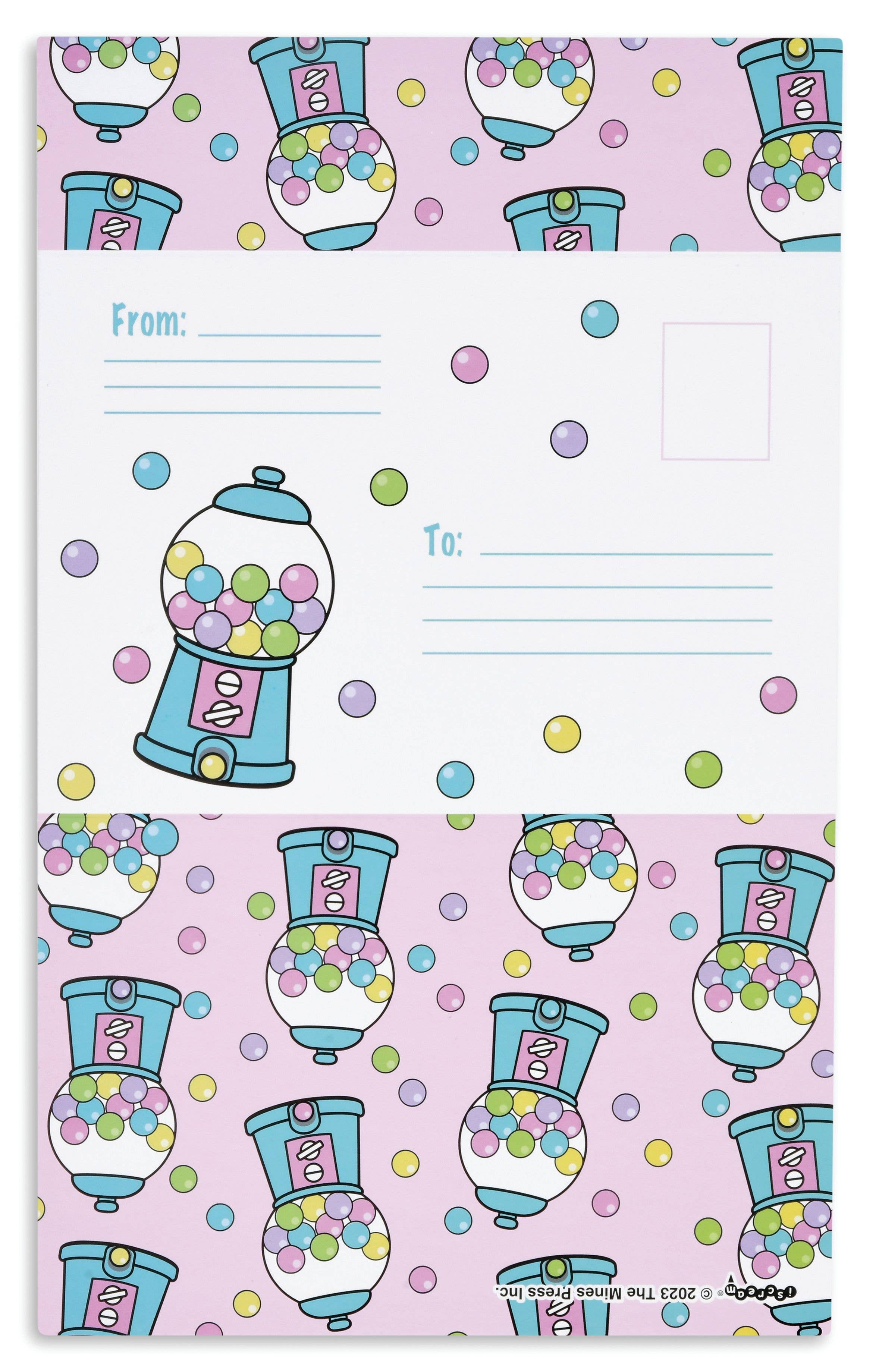 BUBBLE GUM FUN FOLDOVER CARDS