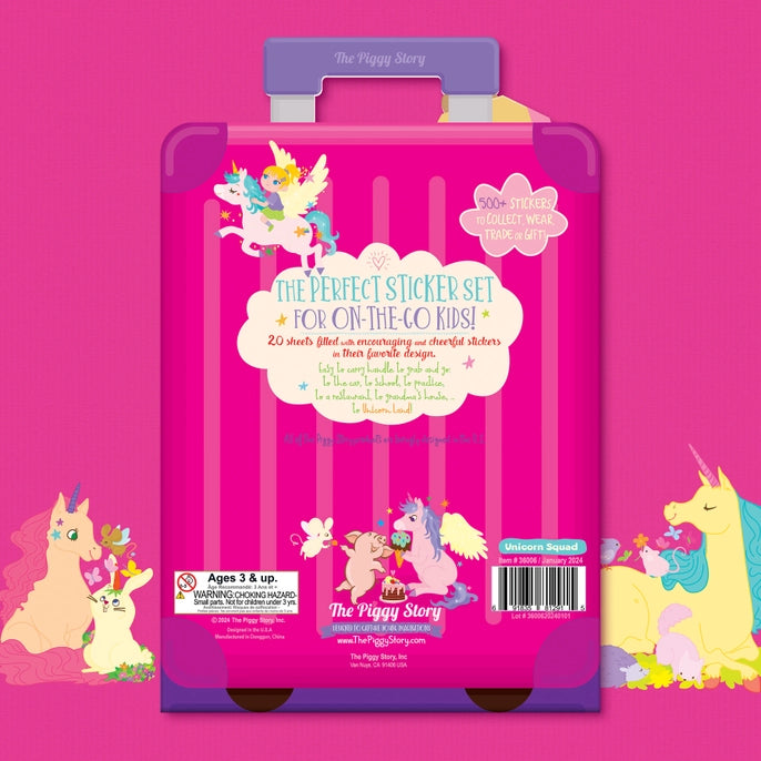 Plus de 500 autocollants à emporter avec l'équipe de licornes