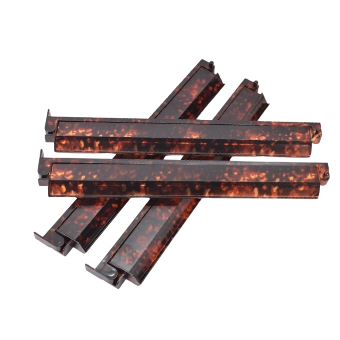 Tortoise Shell Mahjong Rack & Pusher Set of 4