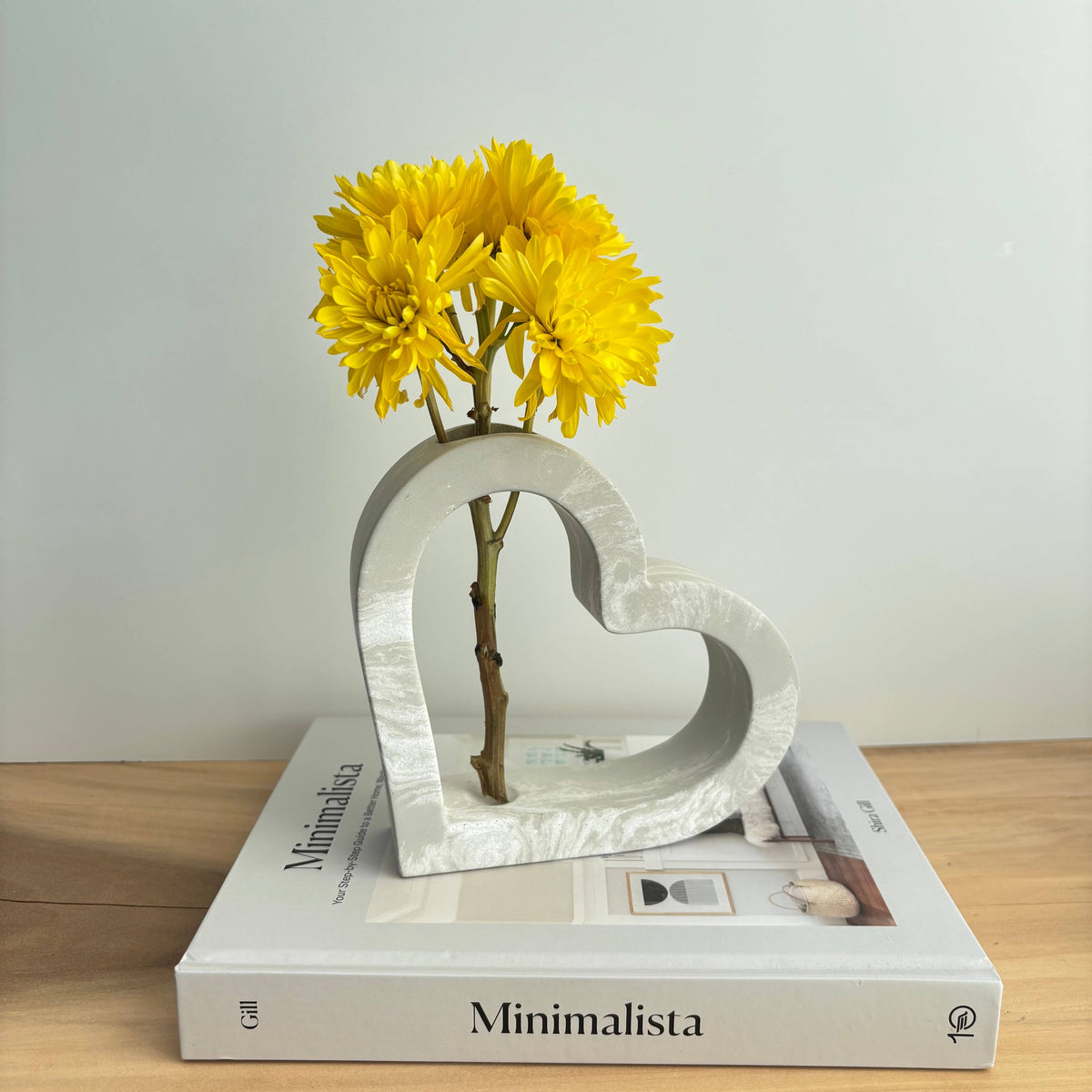 Heart Concrete bud vase