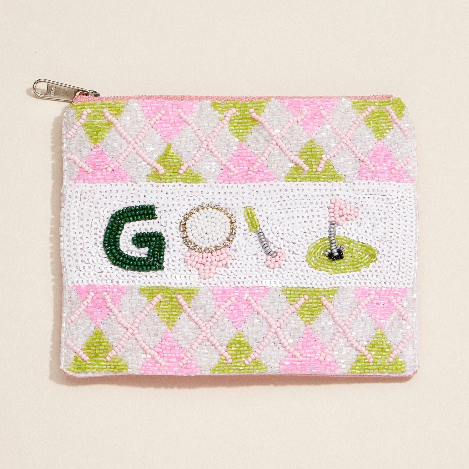 Handcrafted Beaded Golf pouch