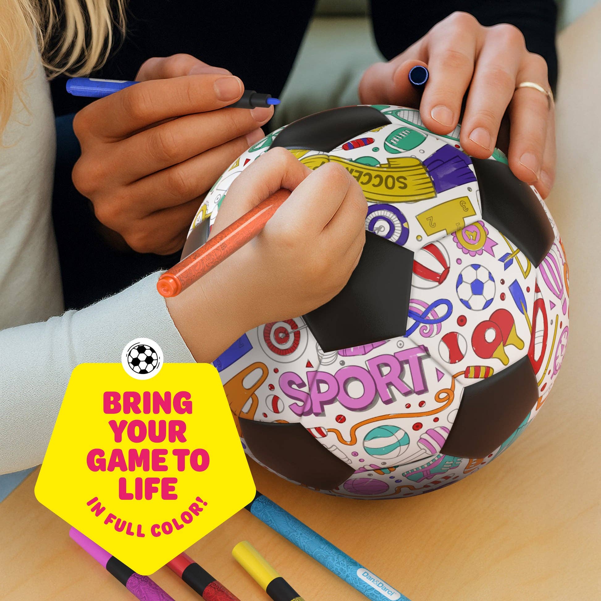 Soccer Ball Coloring Kit for Kids