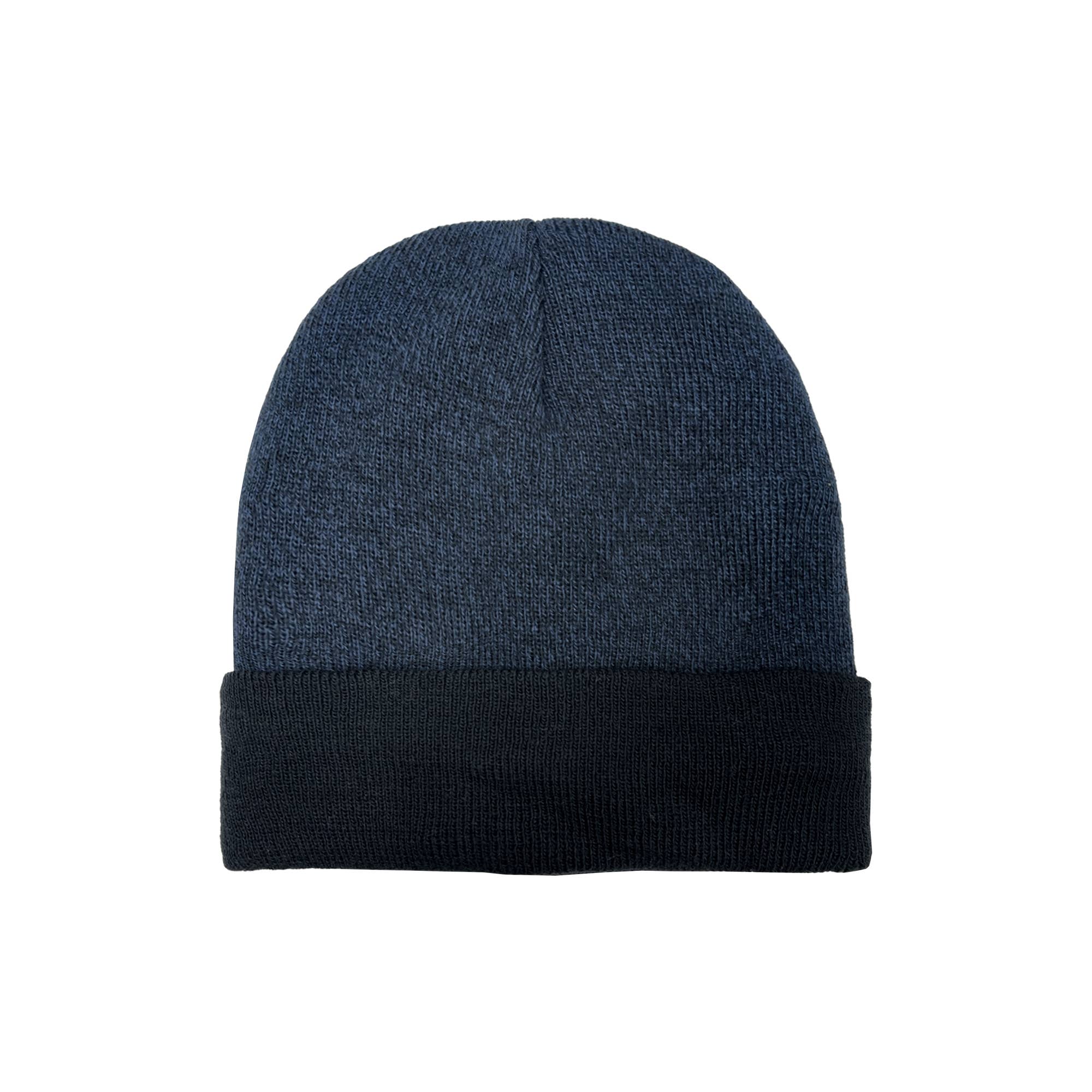 Mens 2-Tone Super Stretch Cuff Hat - Navy