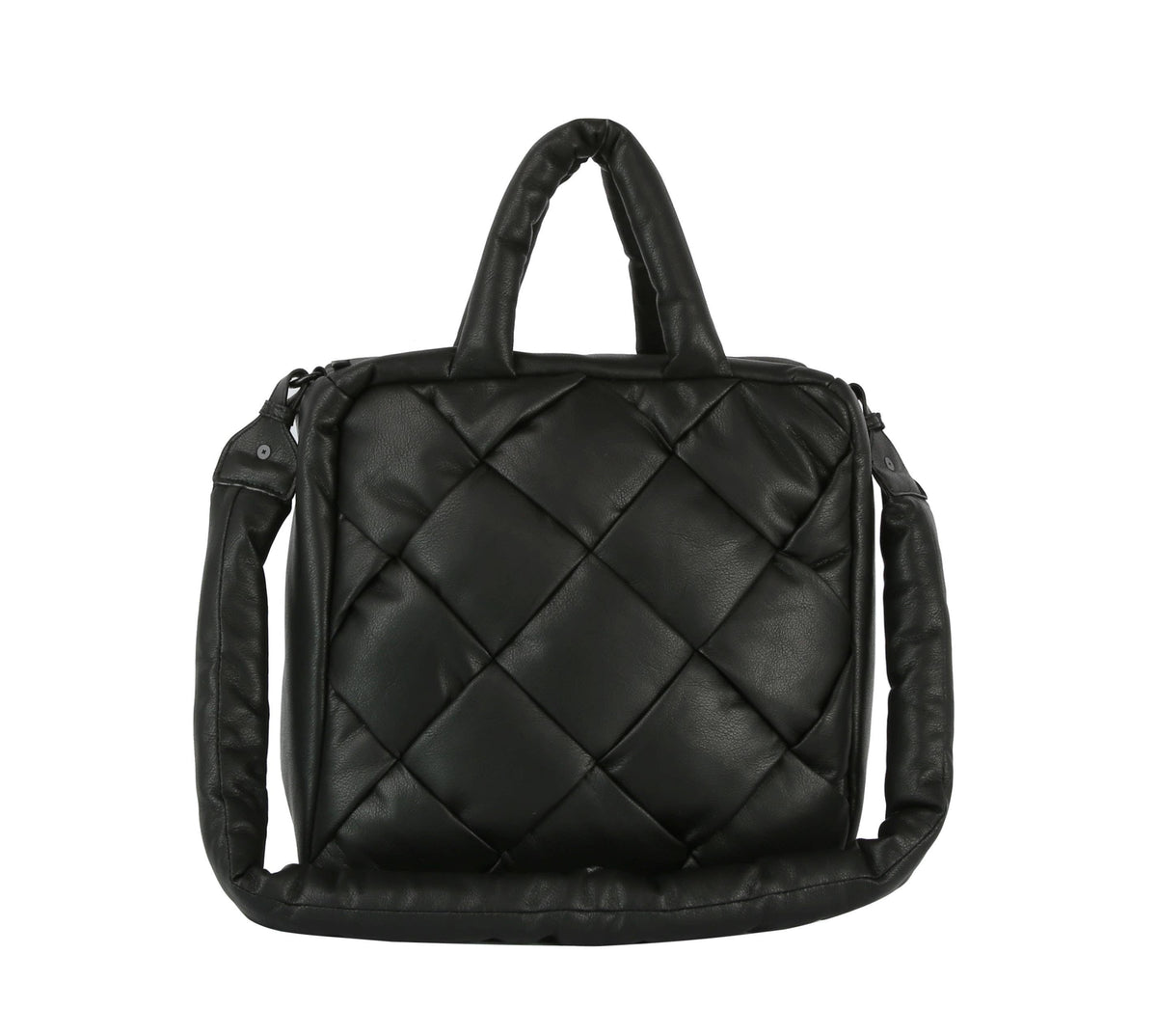 Black Padded Woven Tote bag