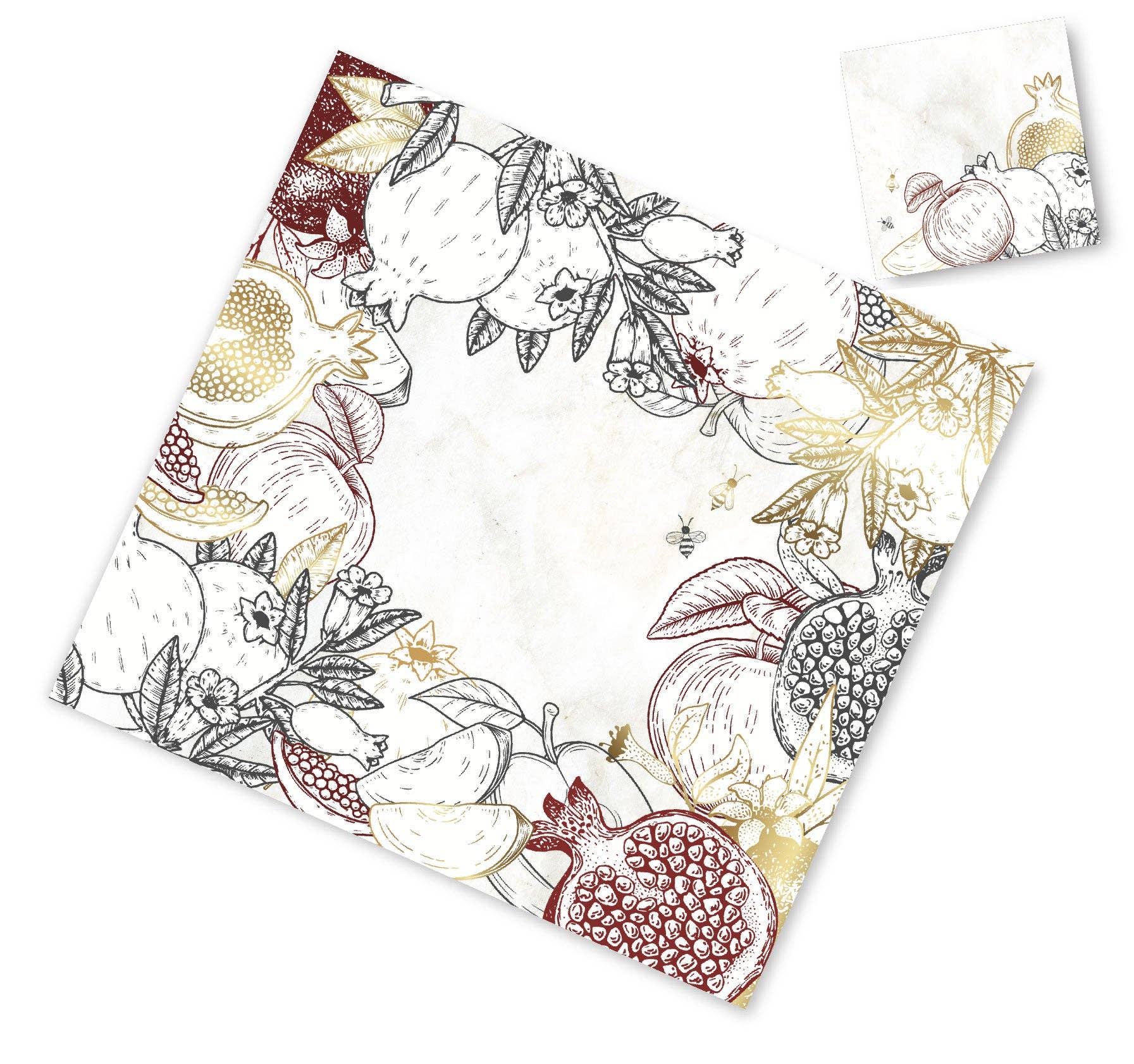 APPLES AND POMS PLACEMATS and coasters SET OF 12