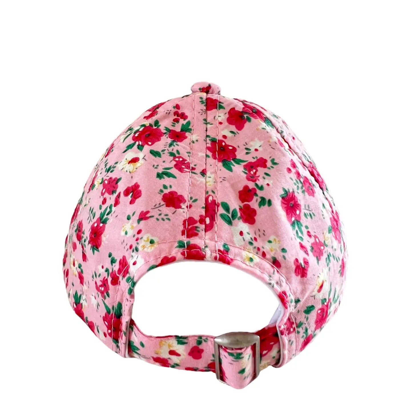 Casquette de baseball pour enfant, motif floral rose