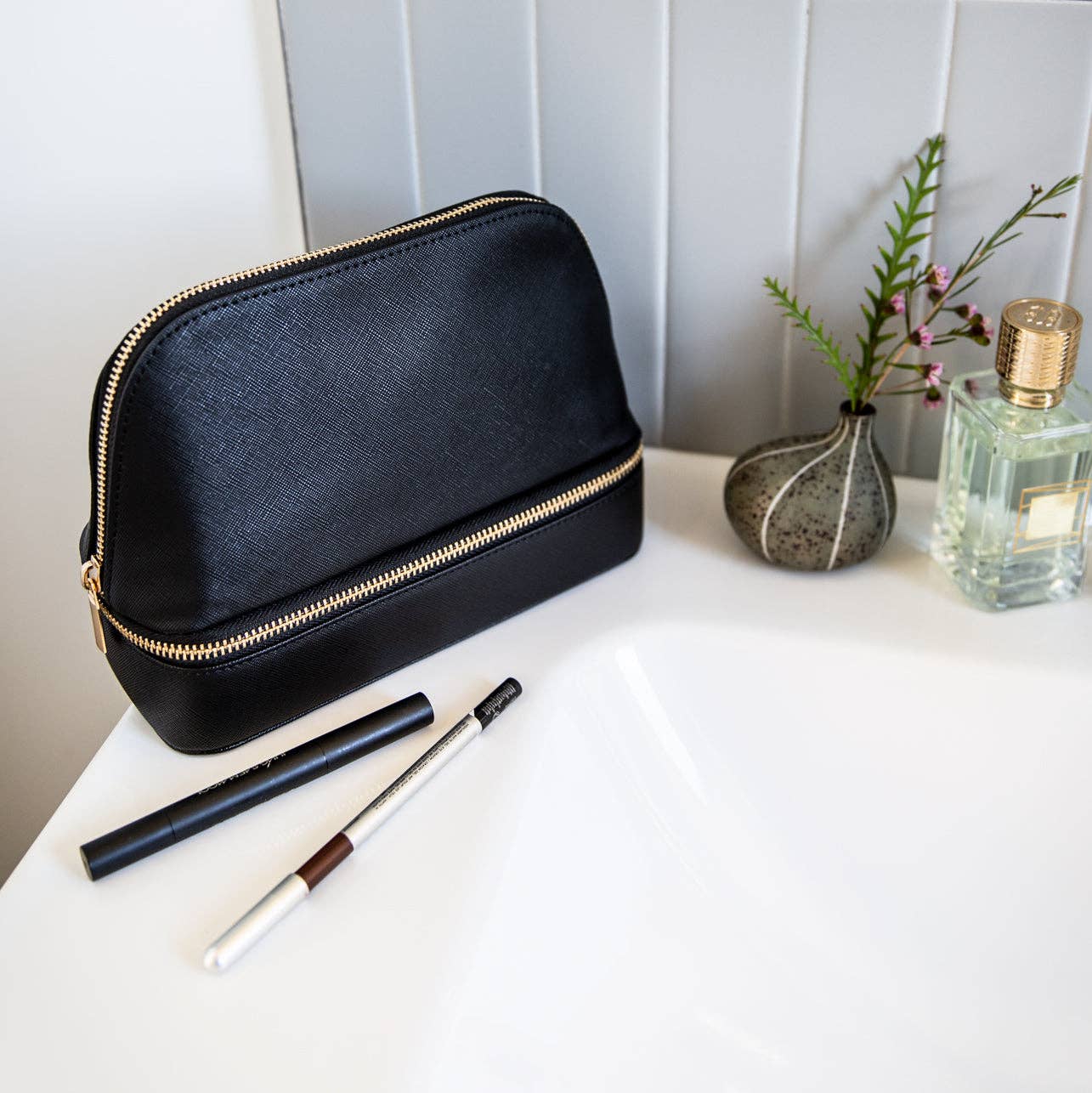 Personalized Cosmetic Bag with Jewelry Organizer