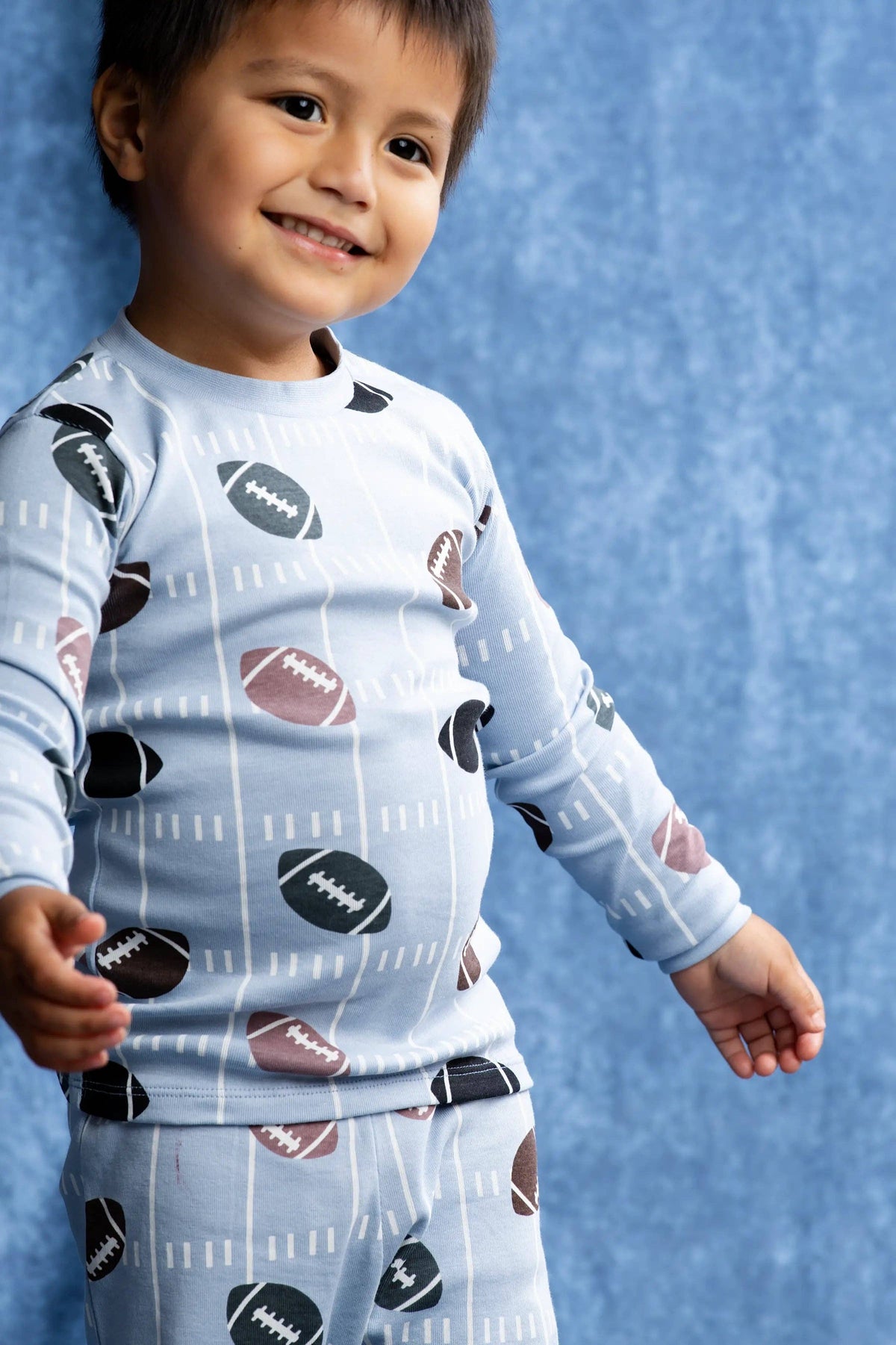 Two-Piece Pajama Set Football Fun