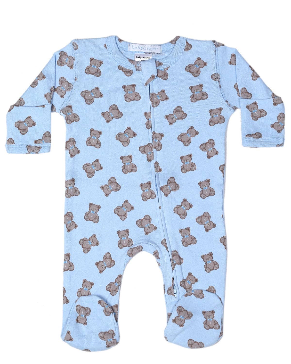 BLUE Bowtie Bears Footie