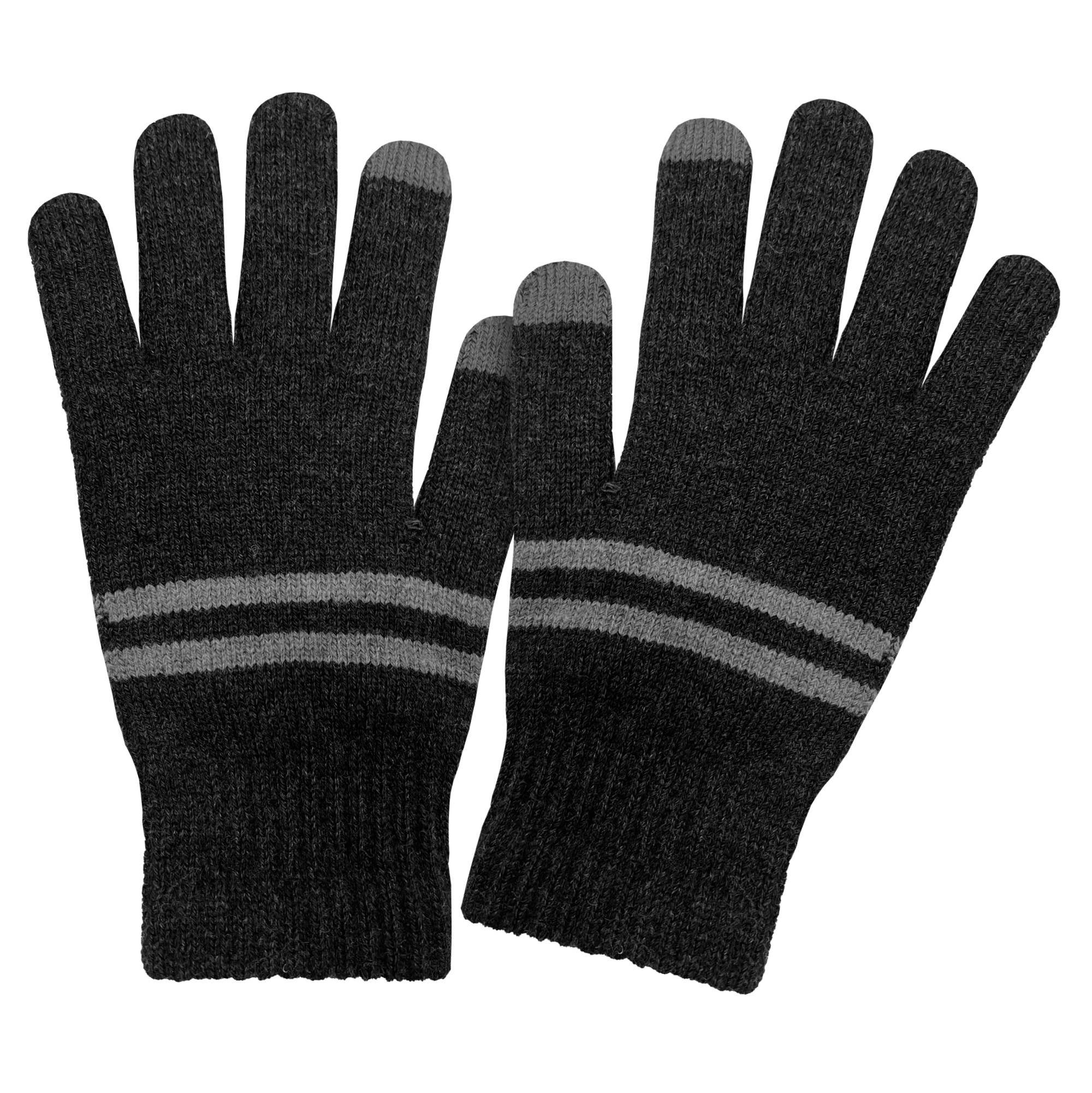 Mens Marled Touchscreen Glove - Charcoal