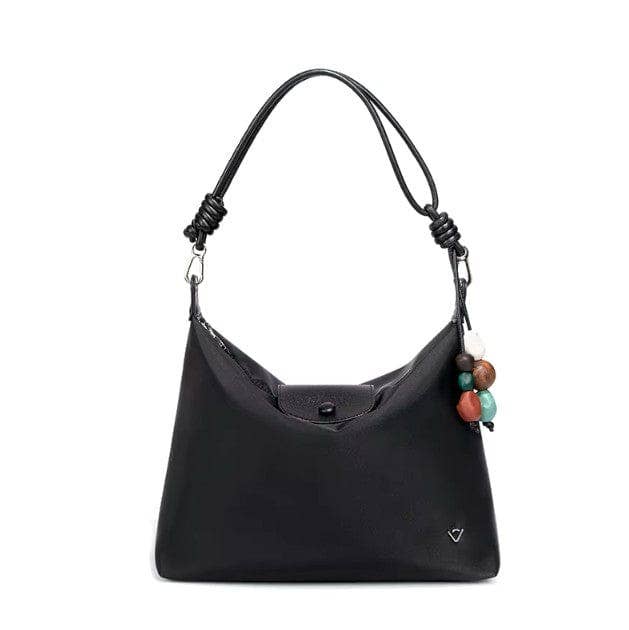 Nylon Hobo/Crossbody Bag: Black