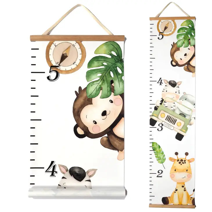 Personalized Growth Chart - Canvas Kids Safari