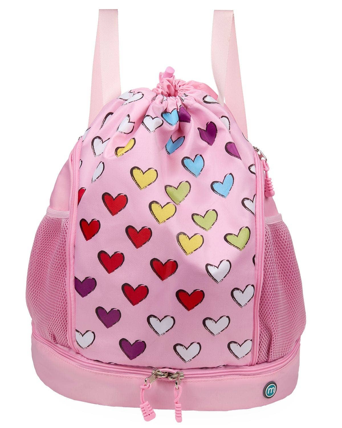 Multicolor Hearts Backpack