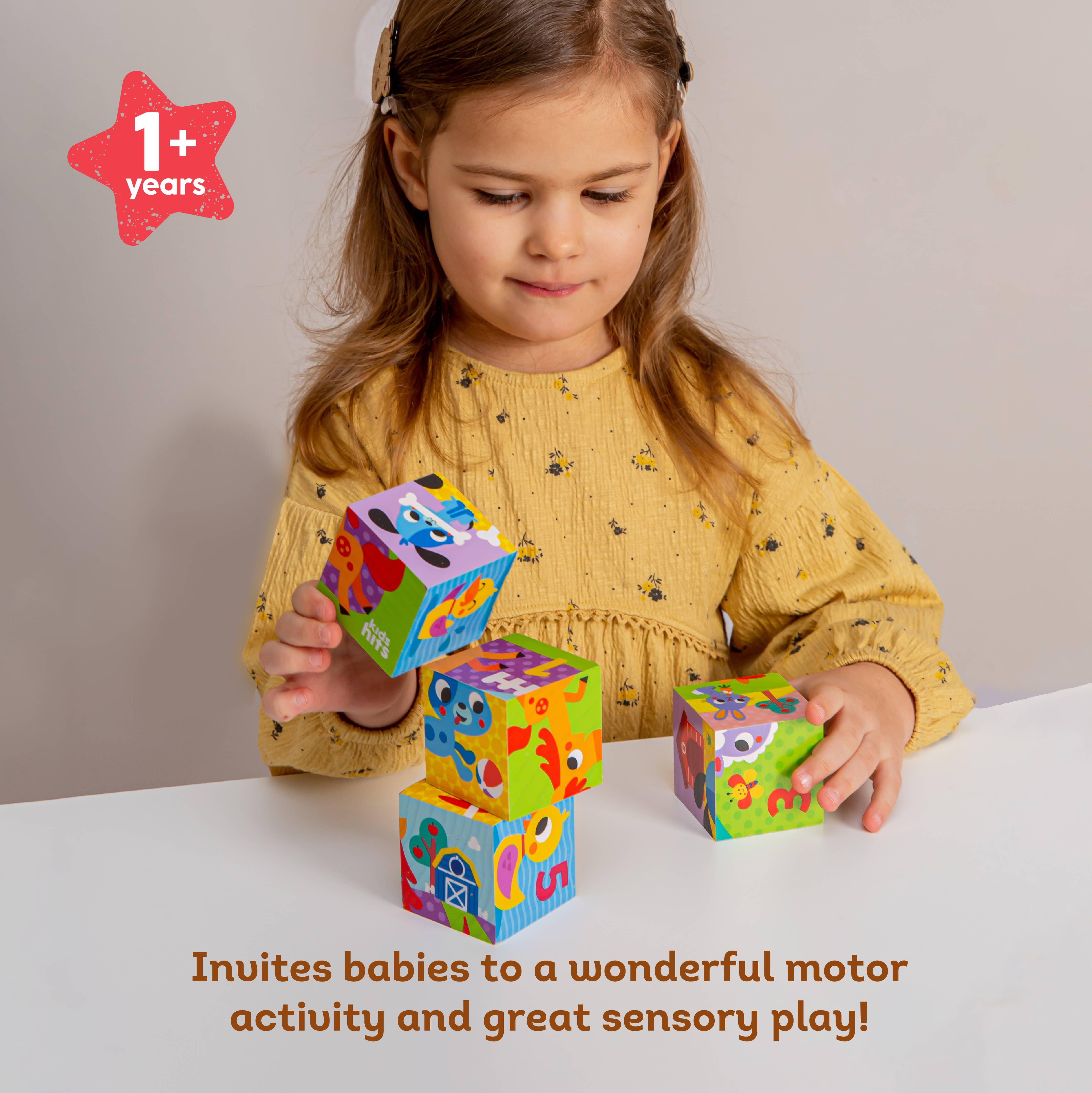 Wooden puzzle Blocks: Counting Farm