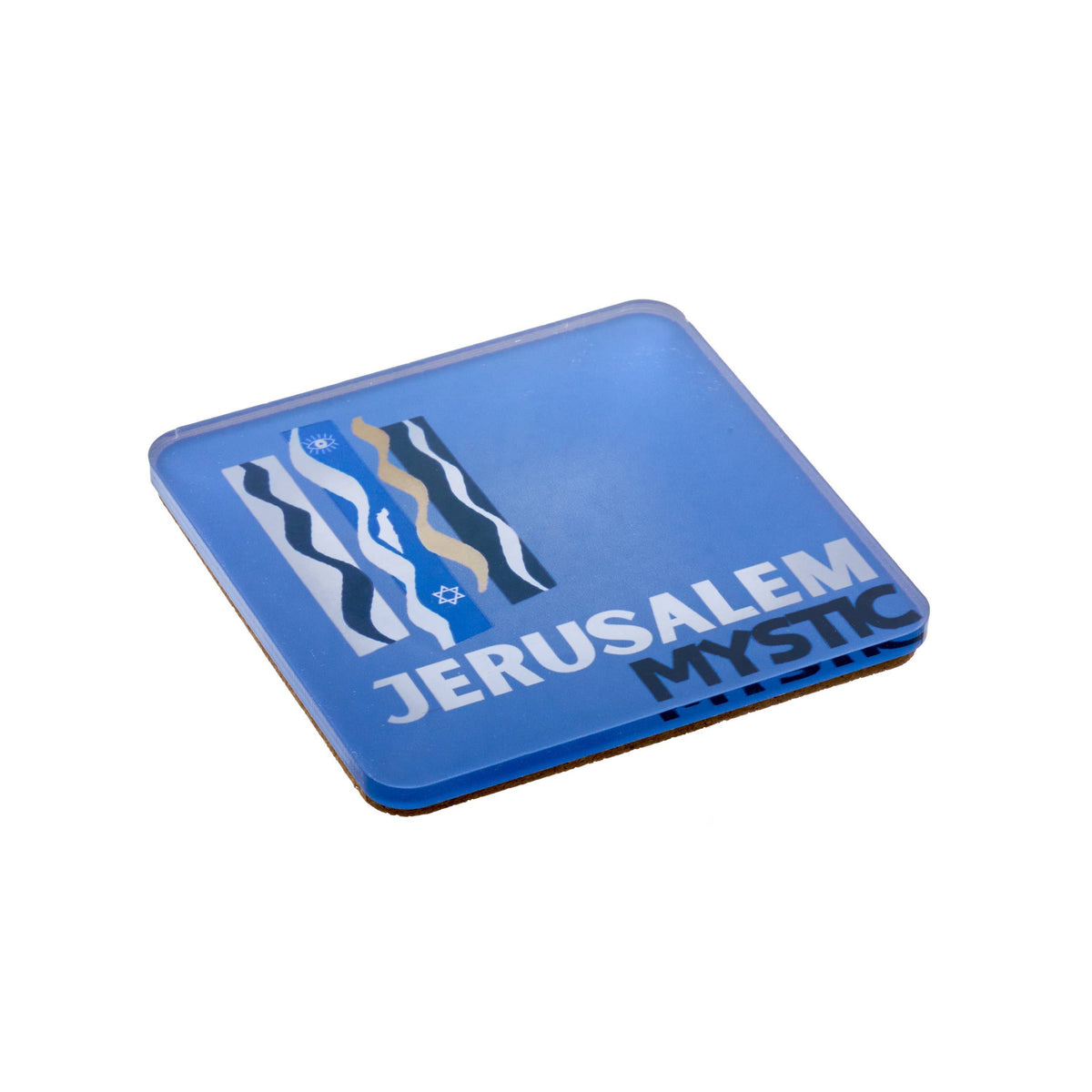 Bon Voyage Acrylic Coasters, Jerusalem with Holder