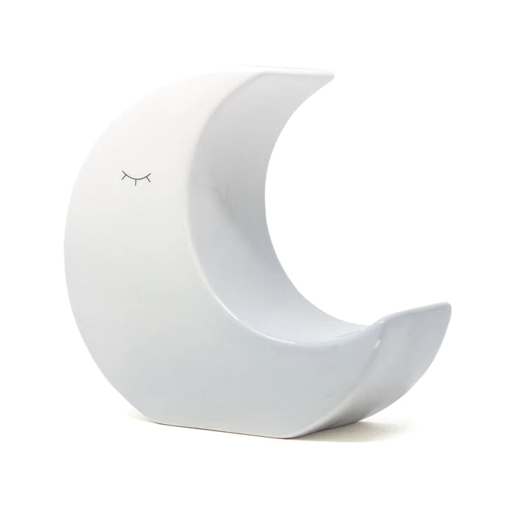 Personalized Bank Ceramic - Grey Ombre Moon