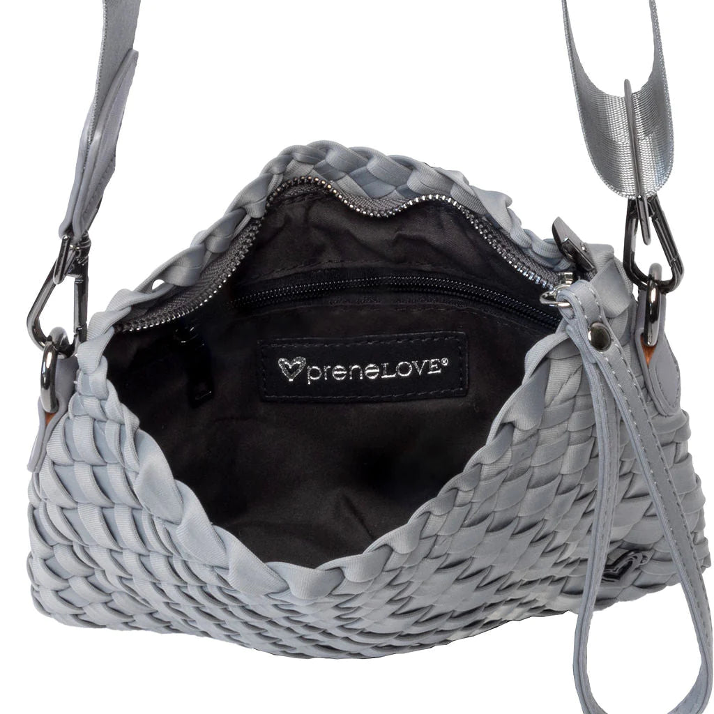 Sac à bandoulière tissé Charlotte - Gris