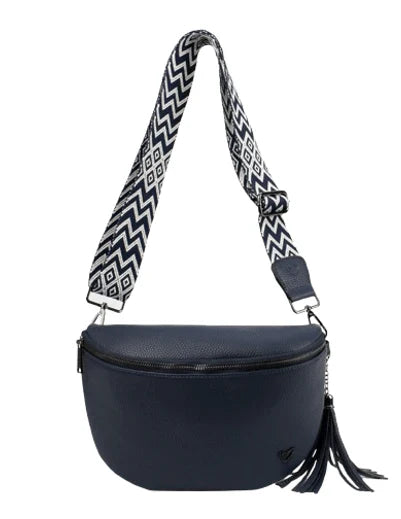 Kimberley Vegan Leather Crossbody Bag - black