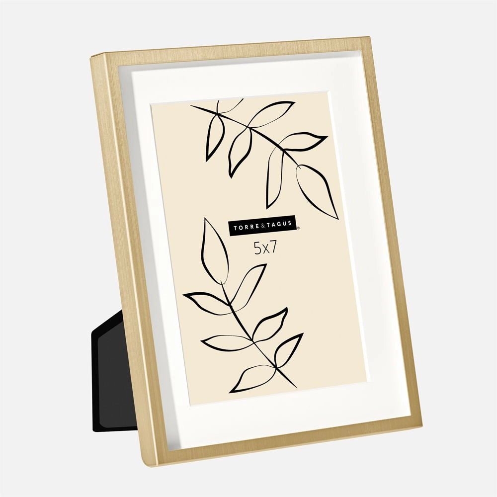 Satin Brushed Metal Frame, 5" x 7" - Gold