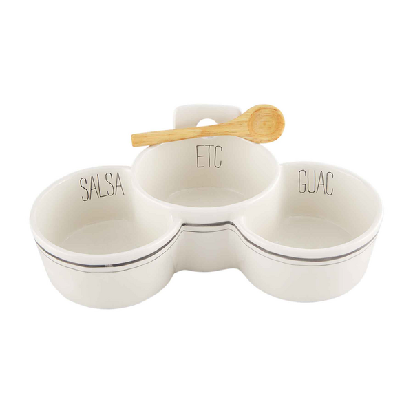 MUDPIE SALSA GUAC ETC. DIP BOWL SET