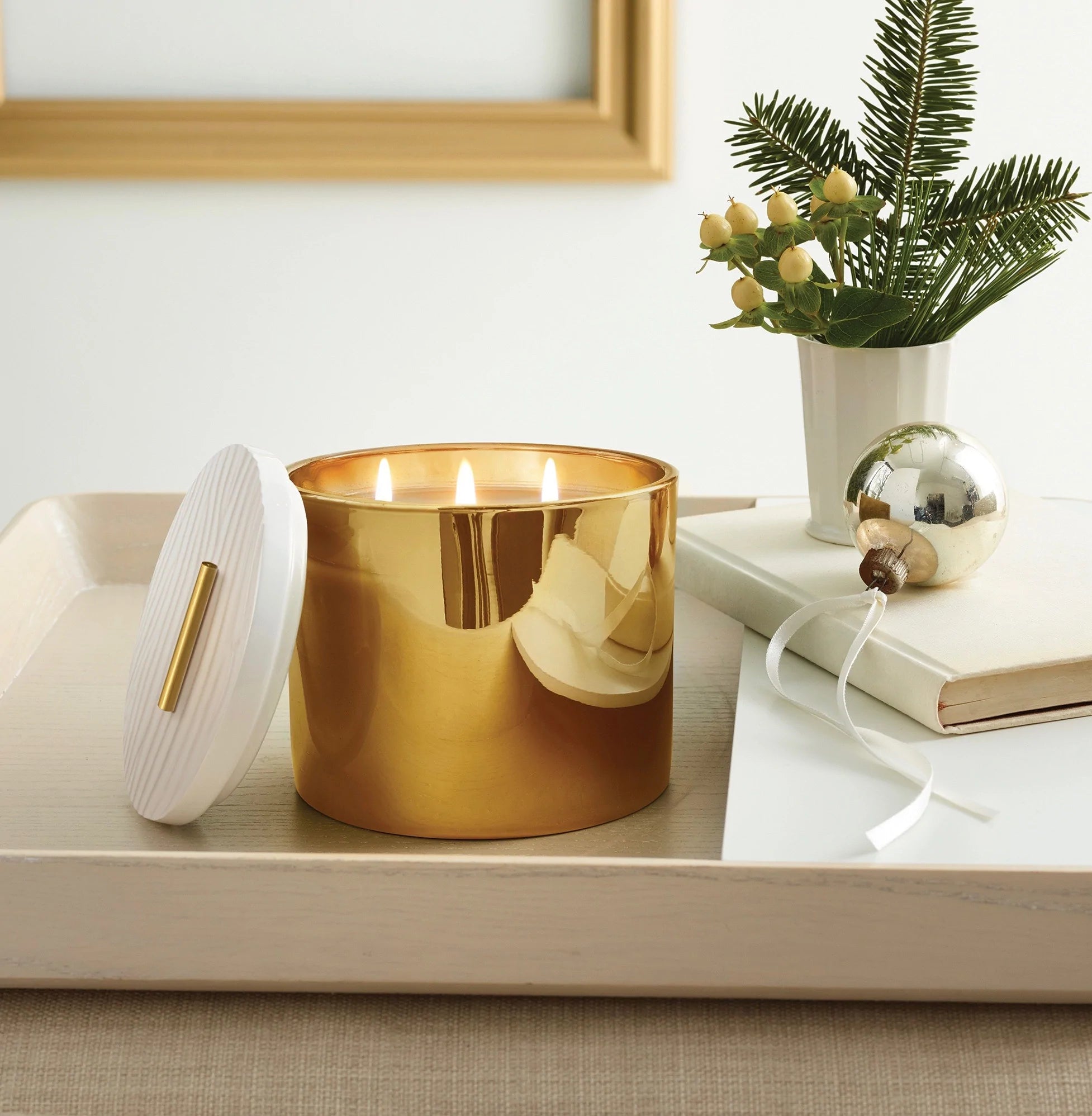 Thyms - BOUGIE FRASIER FIR 3 MÈCHES OR