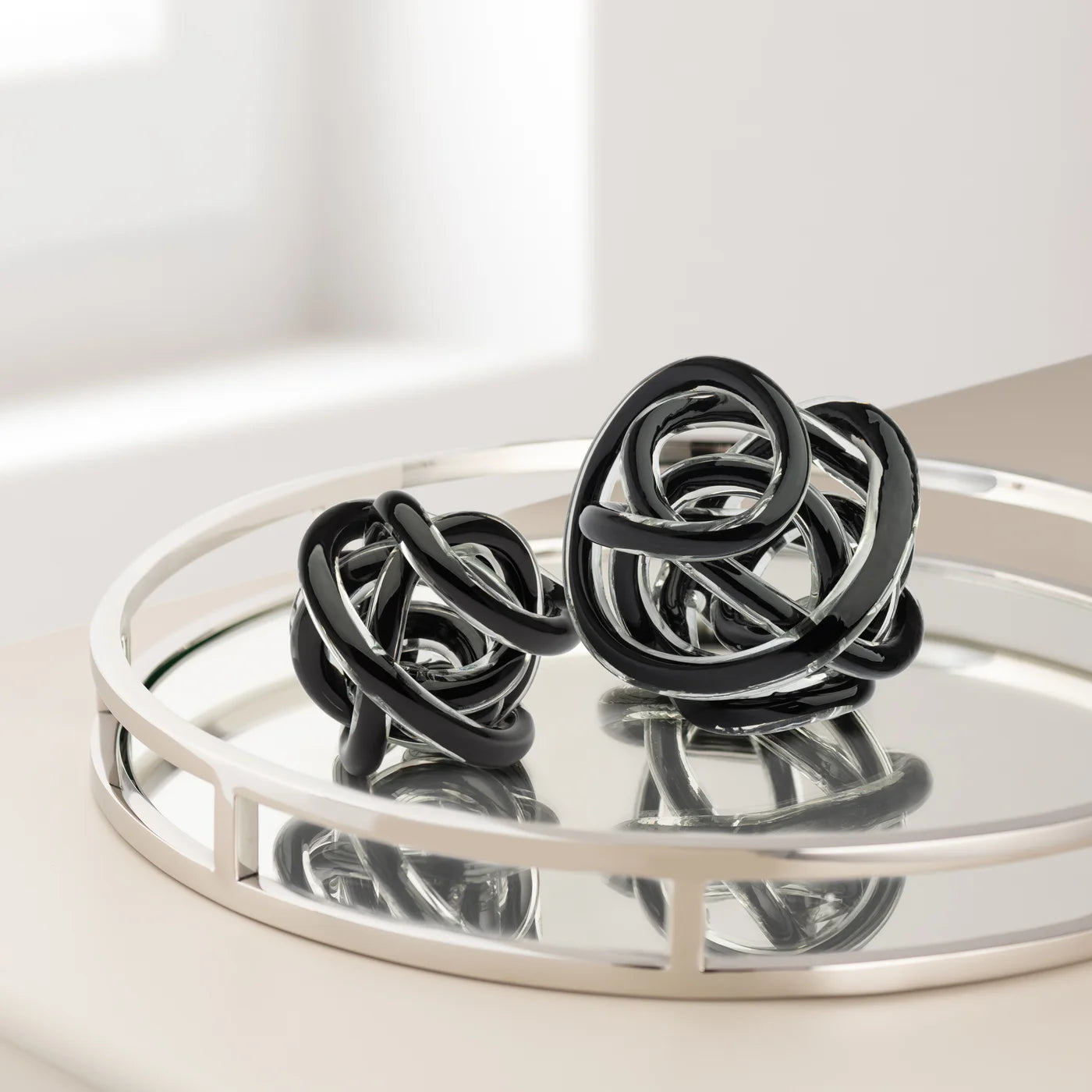 Nœud en verre Orbit - Noir