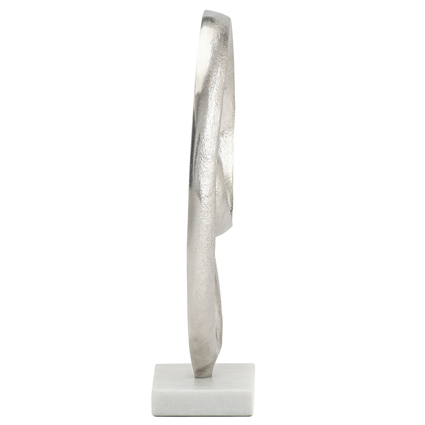 Sculpture décorative en aluminium sur socle en marbre